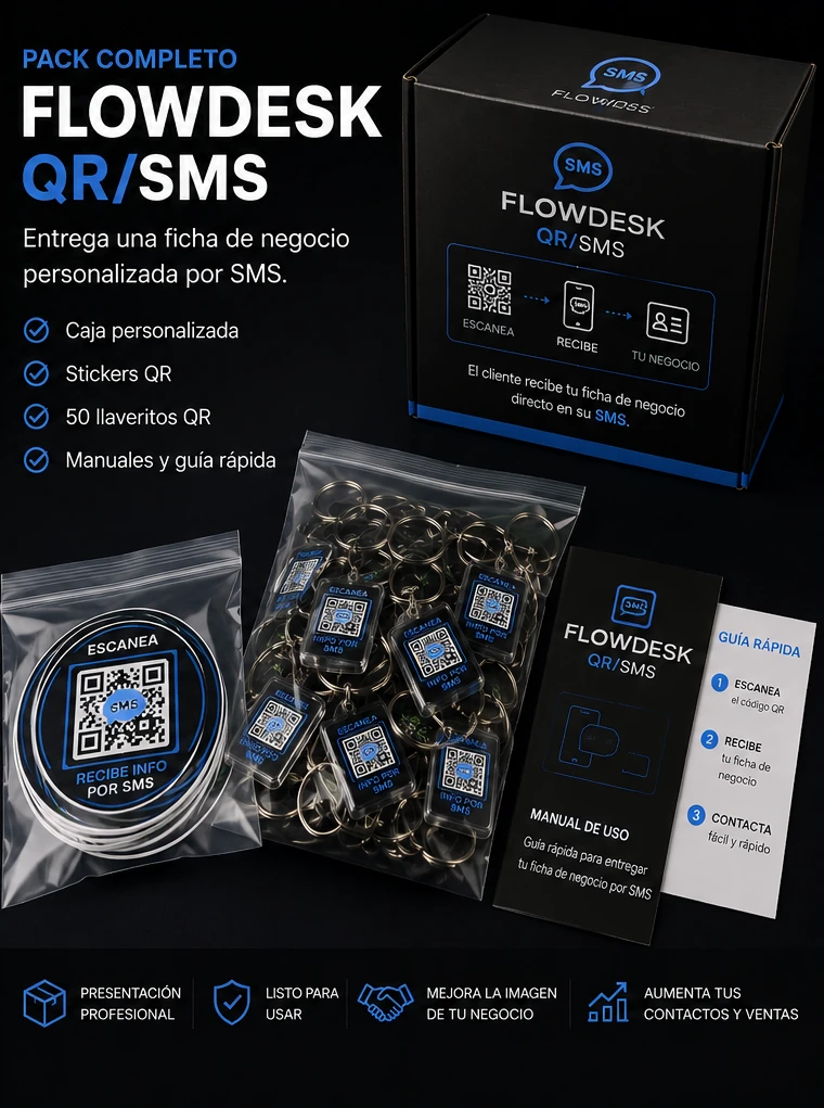 FlowDesk QR SMS Pack